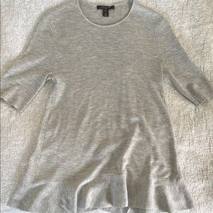 Louis Vuitton Gray Ruffle Hem Top